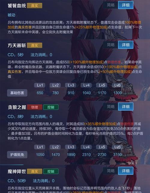 深入了解王者荣耀吕布技能介绍（探索吕布的技能与战术）