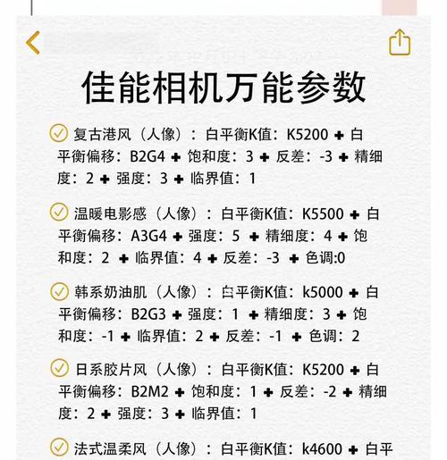 佳能复古风参数调整技巧是什么？