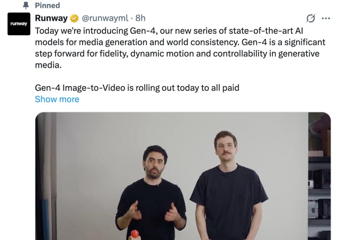 Runway最新视频模型Gen-4上线！保真度、一致性、可控性做到最强